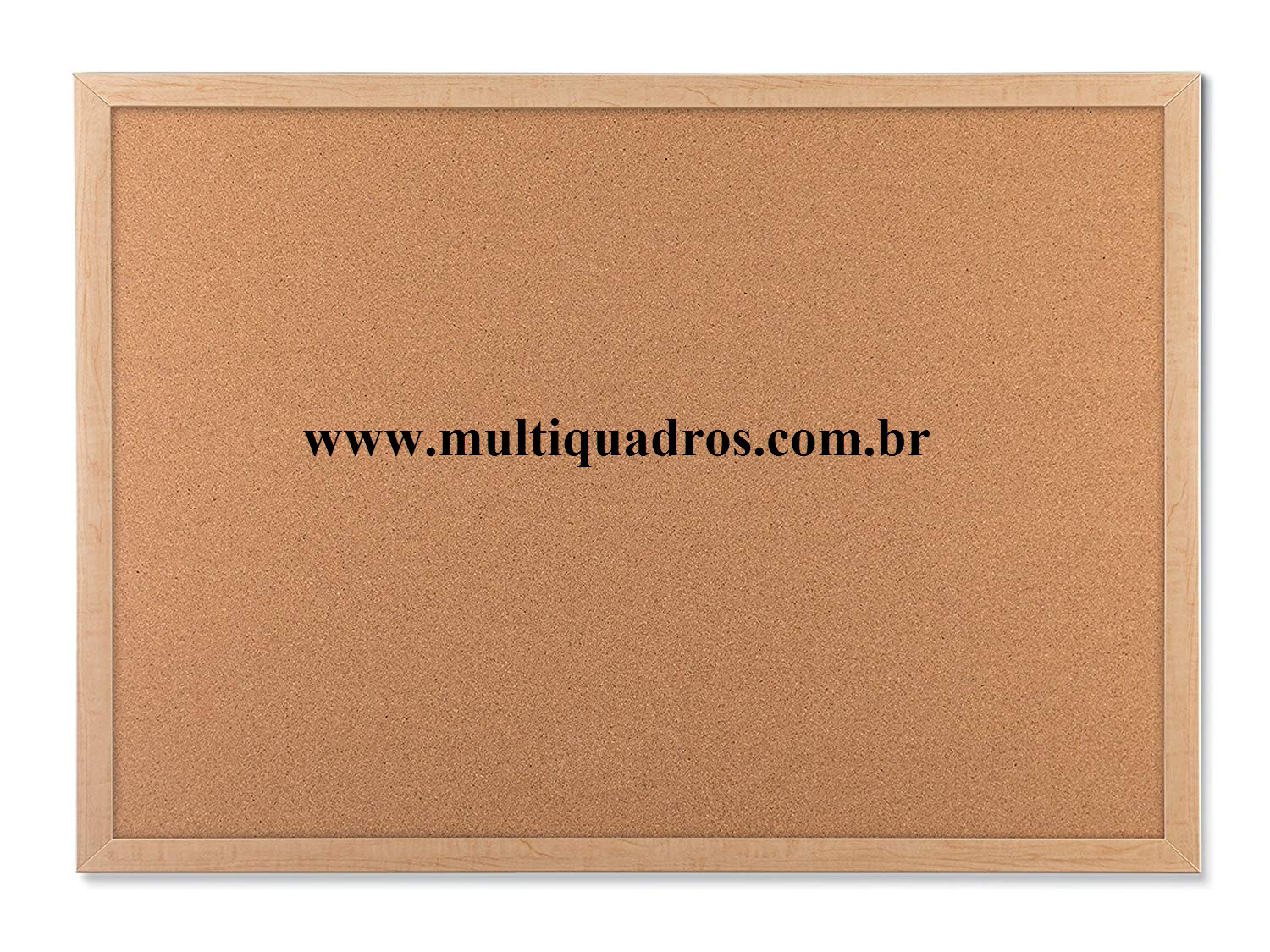 Quadro de Avisos de Cortiça com Moldura de Madeira