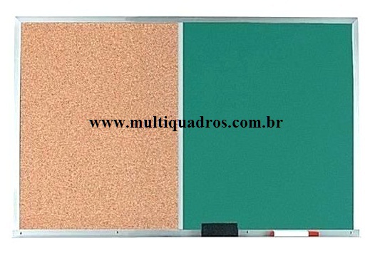 Quadro de Aviso Duplo de Feltro e Cortiça